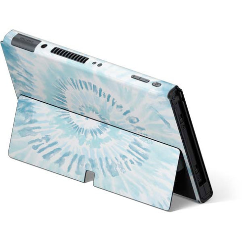 Blue and White Tie Dye Nintendo Switch OLED (2021) Skin